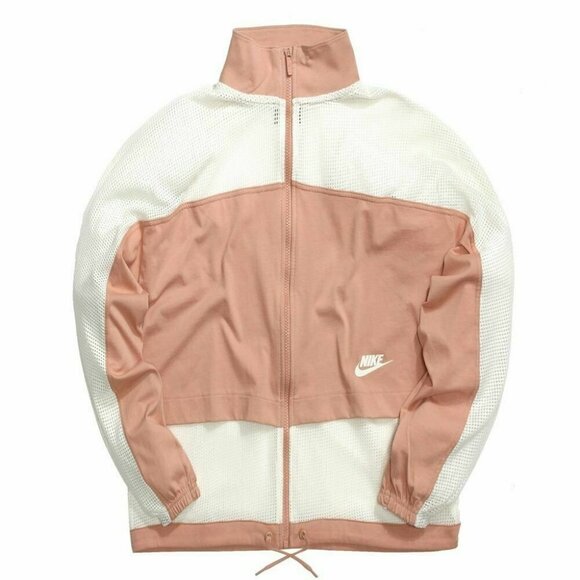 Nike Sweaters - Nike Sportswear Jack Rose Pink Mesh Loose Fit Lightweight Plus Size 3X Jacket